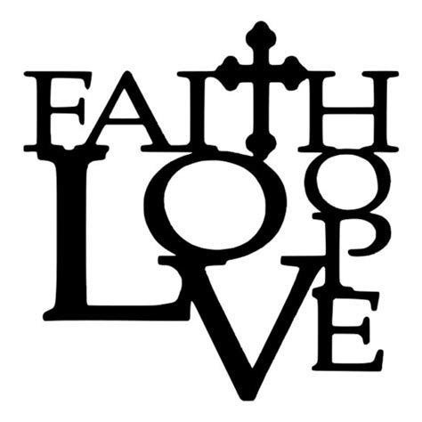Faith Hope Love Svg Etsy Metal Signs Faith Hope Love Cross Wall Art