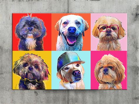 Treat yourself or give an inspiring gift that is uniquely personal and colorful. Custom POP Art Pet Portrait, Andy Warhol Style POP Art ...