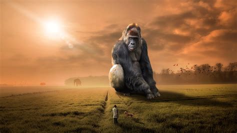 Download Gorilla Fantasy Animal 4k Ultra Hd Wallpaper