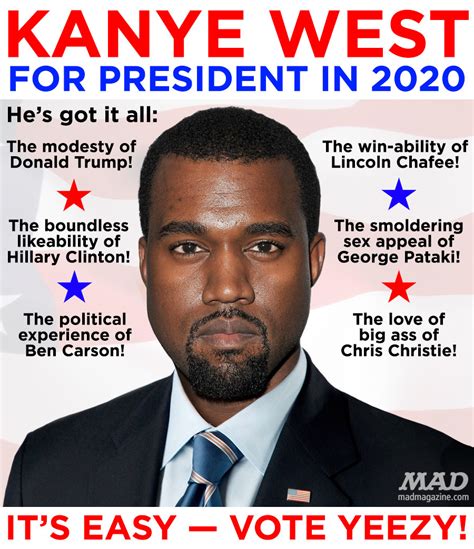 Students love the look of the poster. A MAD Political Poster: Kanye West for President | Mad ...