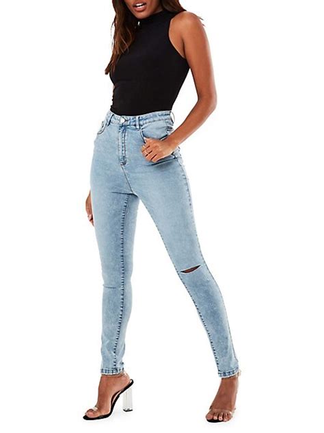 Missguided Sinner High Waisted Skinny Jeans Thebay