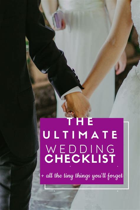 A Complete List Of All Those Things You Might Forget When Planning Wedding Planning