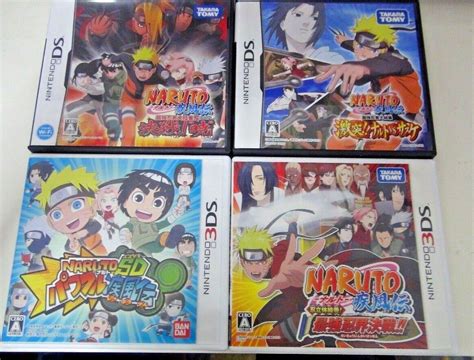 Nintendo Ds 3ds Naruto Shippuden Game 4set Bandai Tomy Japan Ebay