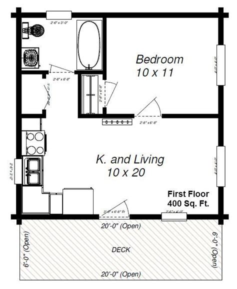 400 Square Feet Home Plan Template
