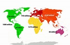 Continents by population (2024) - Learner trip