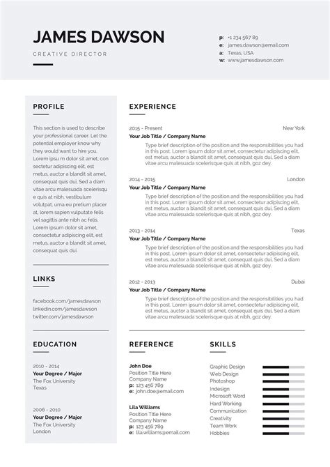 27 Curriculum Vitae Summary Template That You Can Imitate