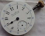 Haas & Privat Chaux de Fonds pocket watch movement & enamel dial 45 mm ...
