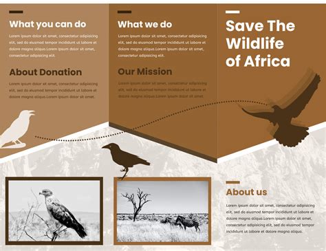 Save The Wildlife Brochure Brochure Brochure Template Templates