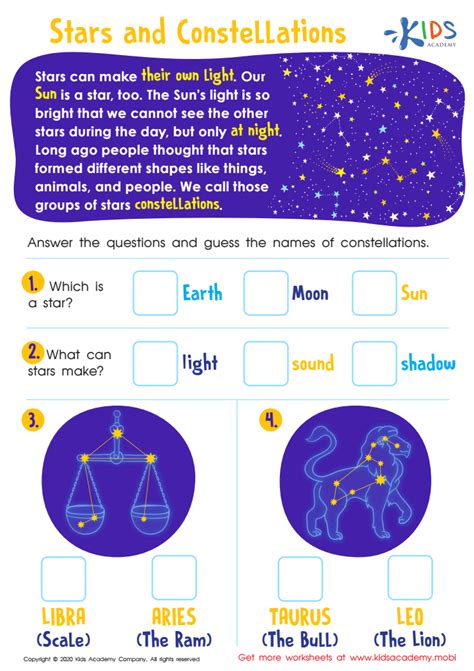 Characteristics Of Stars Worksheet Answers