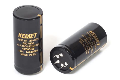 Kemet Introduces High Voltage Snap In Aluminum Electrolytic Capacitors