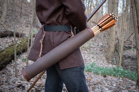 Leather Belt Quiver Hip Arrow Quiver Medieval Archery Etsy Uk