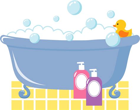 Animals, toys, bathroom, bubble, duck, bathing, rubber duck, bathtub, shampoo, soap bubbles, tile. Bathtub With Bubbles Clipart - Png Download - Full Size ...