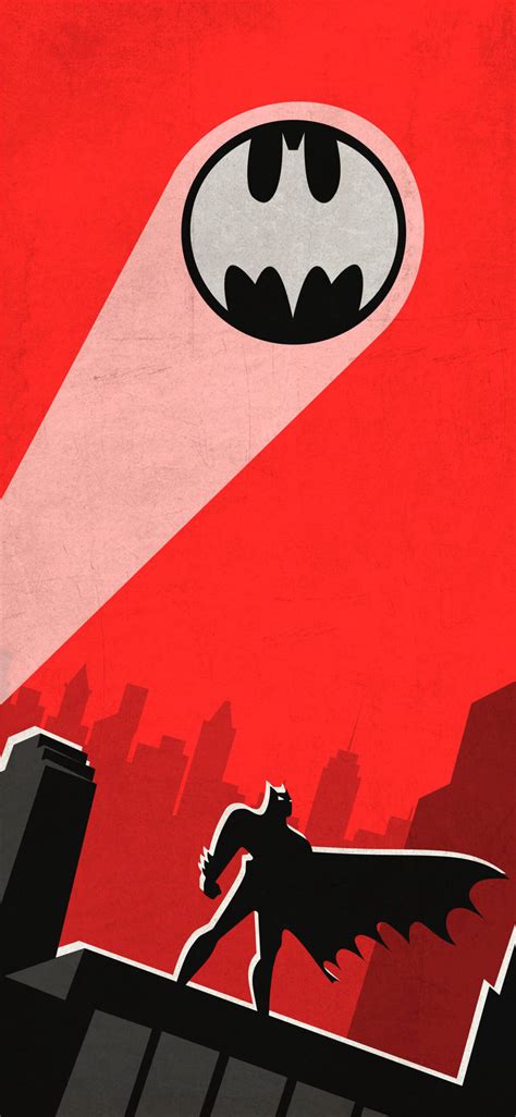 Download Red Batman Spotlight Animated Mobile Wallpaper