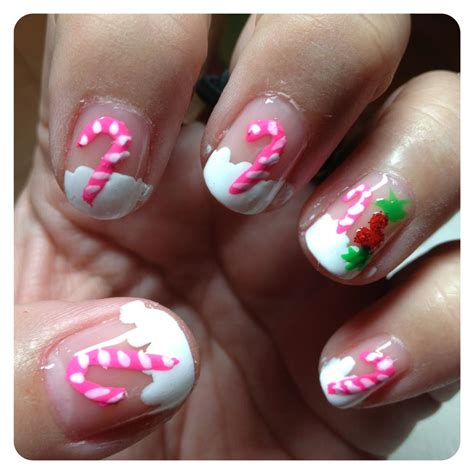 Candy Cane Nailsi Want To Do This Sometime Christmas Nail Designs