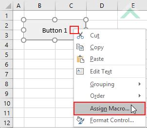 Assign A Macro To A Button Using Excel And Vba Exceldome