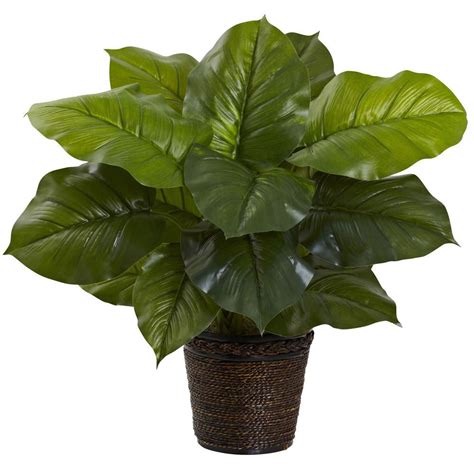 29 Large Leaf Philodendron Nearly Natural Green Silk Plant Real Touch