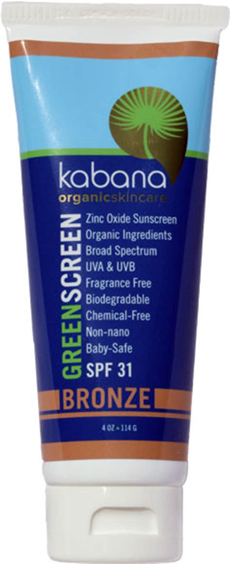 Green Screen® Organic Sunscreen Spf 31 Tinted Bronze Soy Free