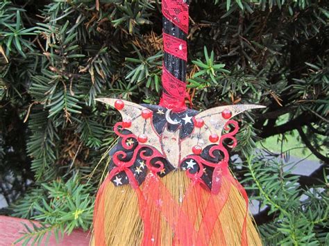 Witchy Bat Besom Decorated Broom With Bat Altar Witches Besom