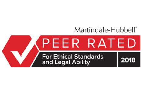 Martindale Hubbell Peer Rated For Ethical Standards And Legal Ability