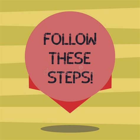 Follow These Steps Plan Process Procedure System Stock Illustration