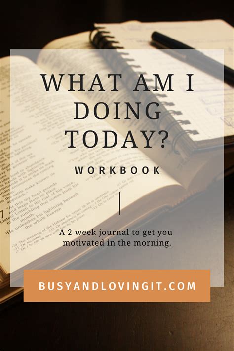 What Am I Doing Today Free Workbook Busy And Loving It