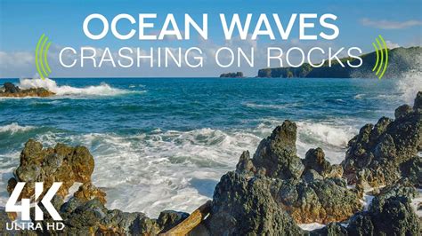 8 Hours Relaxing Sound Of Ocean Waves Crashing On Rocks Scenic Ocean