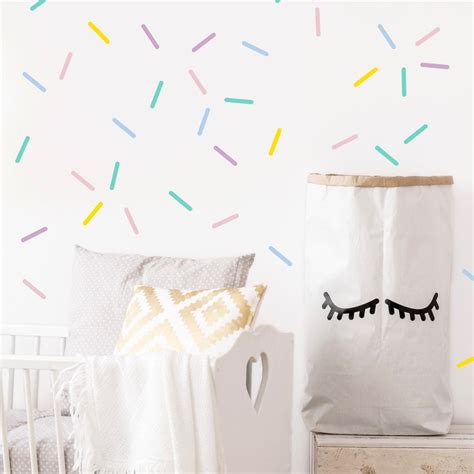 Confetti Wall Stickers Sprinkles Wall Decals 100 Elements Etsy