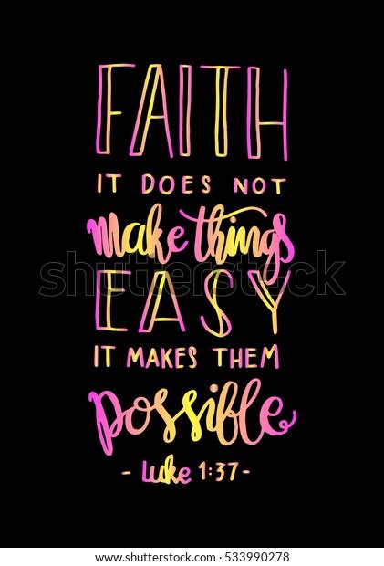 Faith Does Not Make Things Easy Stock Vector Royalty Free 533990278
