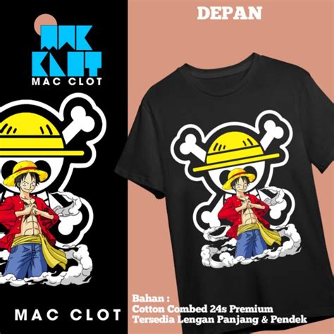Jual Tshirt Captain Monkey Kaos Anime One Piece Shopee Indonesia