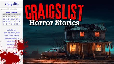 3 Disturbing TRUE Craigslist Horror Stories Vol 2 YouTube