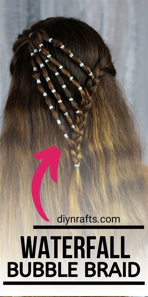 Cute Half Up Waterfall Bubble Braids Hairstyle Diy And Crafts