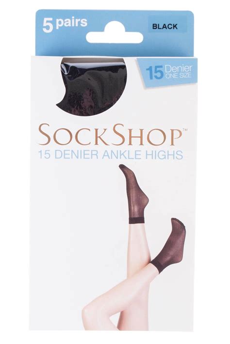 Ladies Sockshop 15 Denier Ankle Highs