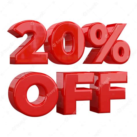 Premium Photo 20 Off On White Background Special Offer Great Offer