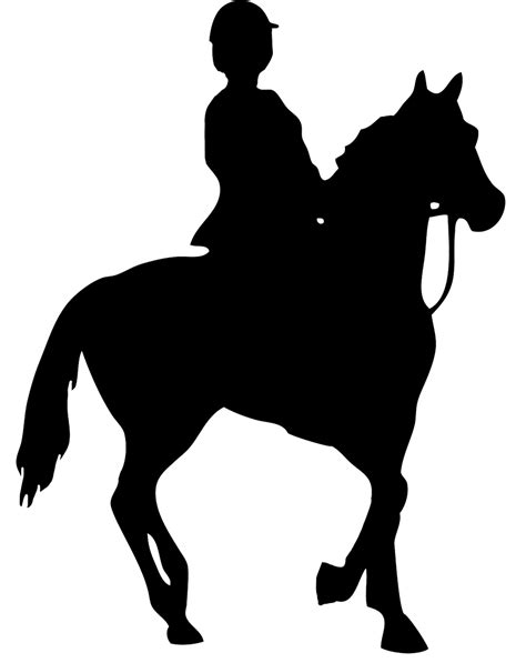 Horseandrider Equestrian Silhouette Clip Art Horse Png Download 843
