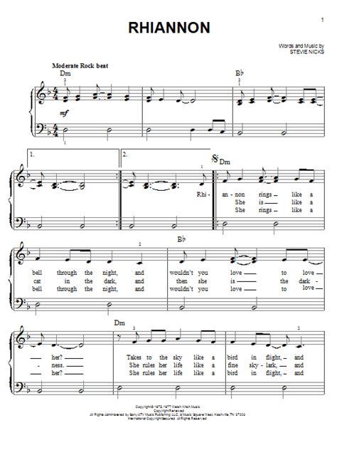 Free, curated and guaranteed quality with ukulele chord charts, transposer and auto scroller. Rhiannon Sheet Music