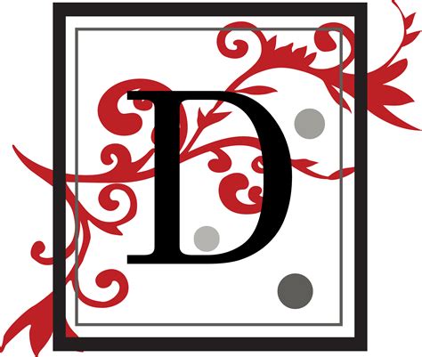 Fancy Square Letter D Svg File Svg Designs Fancy