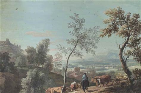 Marco Ricci An Extensive River Landscape With A Drover And A