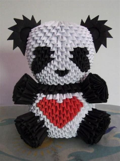3d Origami Panda Again By Onelonetree On Deviantart Origami Panda 3d