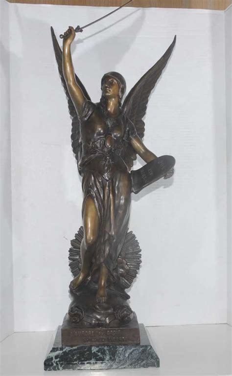 Bronze Statue French Saint Joan Of Arc Figurine Art