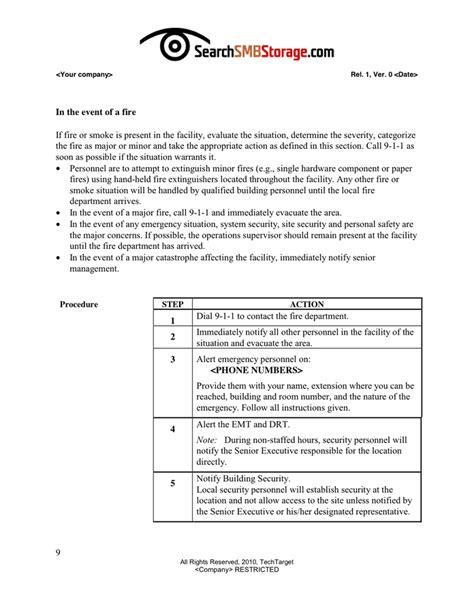 Business Continuity Plan Template In Word And Pdf Formats Page 9 Of 25