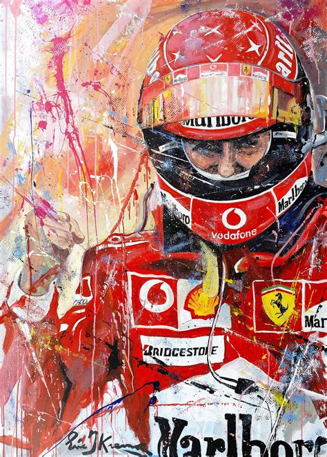 Michael Schumacher Art Painting By Formula 1 Artist Eric Jan Kremer