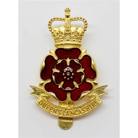 Queens Lancashire Regiment Enamelled Cap Badge