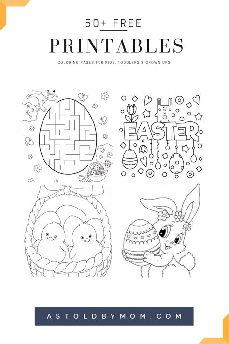 50 Free Easter Printables Astoldbymom Free Easter Coloring Pages