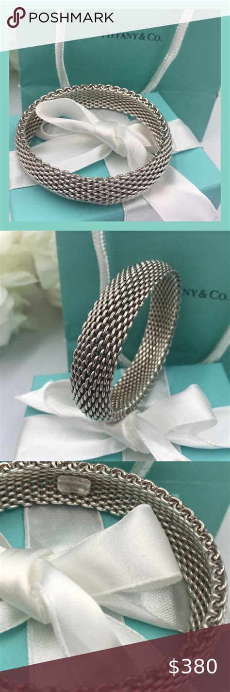 💙 Tiffany And Co Somerset Mesh 925 Silver B Tiffany And Co Bracelet