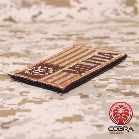 Usa Flag Militia Gold Tactical Military Morale Embroidered Patch