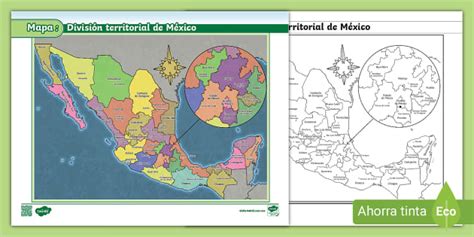 Mapa División Territorial De México Teacher Made