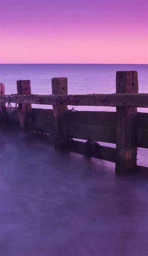 Docks Abandoned Seven Sisters Purple Sunrise 6 Hd Phone