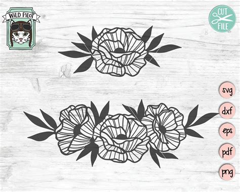 Flower SVG Files Flower Border SVG Floral SVG files Flower | Etsy | Flower svg files, Flower svg ...