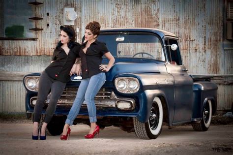 Wallpaper Blonde High Heels Stockings Red Lipstick Women With Cars Vintage Car Kayslee