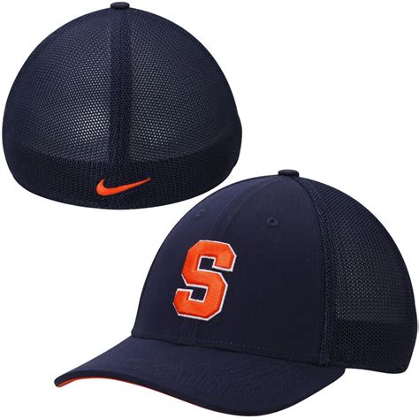 Nike Syracuse Orange Navy Performance L91 Mesh Back Swoosh Flex Hat